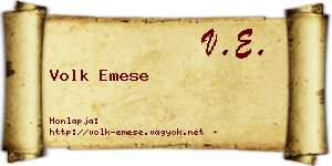 Volk Emese névjegykártya